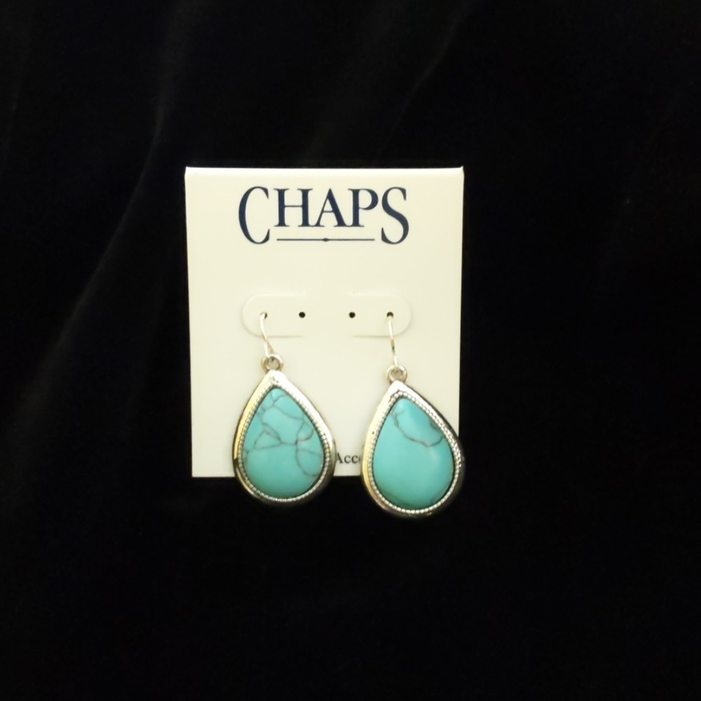 NWT Chaps Turquoise Earrings